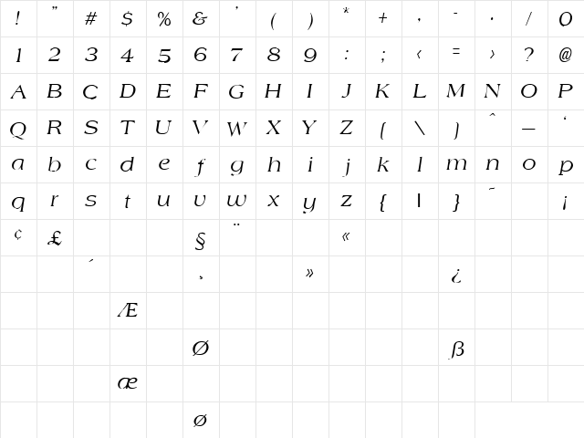 One Way Out 2 Regular font glyphpreview