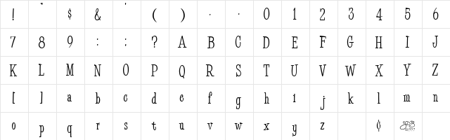 Bud Easy Medium font glyphpreview