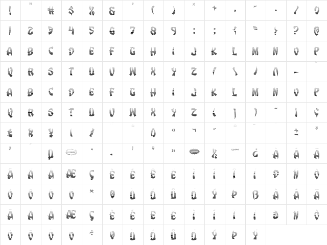 Egg Roll Gradient Regular font glyphpreview