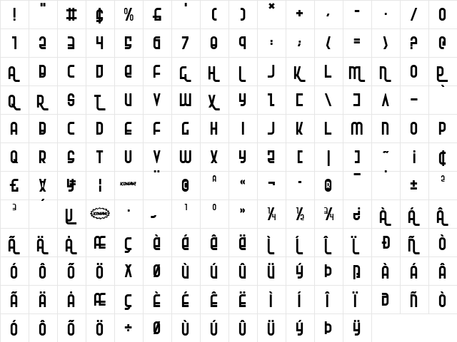 Ro'Ki'Kier Regular font glyphpreview