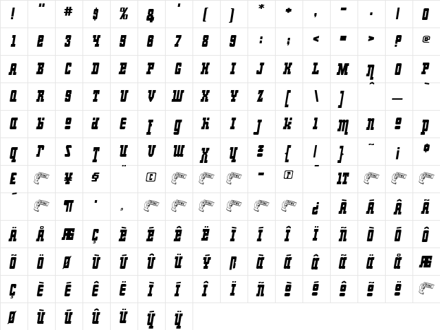 MrBigStuff Regular font glyphpreview