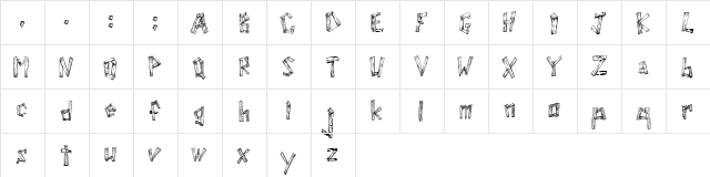 WoodWud Regular font glyphpreview