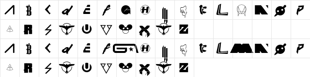 Wub Machine Regular font glyphpreview