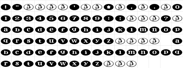 Enoki Regular font glyphpreview