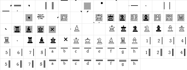 Chess Maya Regular font glyphpreview