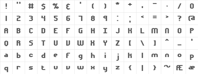 Volatile 1 BRK Regular font glyphpreview