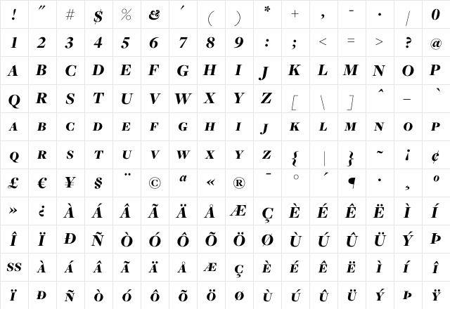 Freight Disp Black Italic SC font glyphpreview