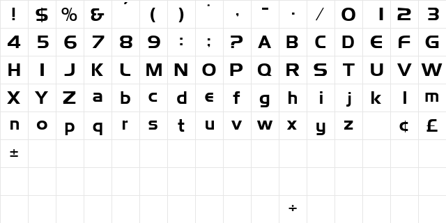 SimplixDisplaySSK Regular font glyphpreview