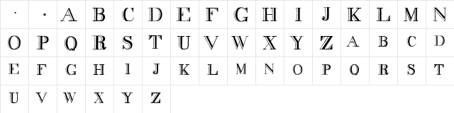 decadence condensed Regular font glyphpreview