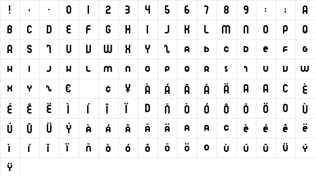 Speedlearn Normal font glyphpreview