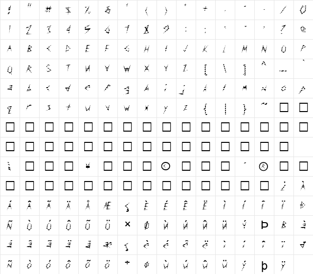 FZ UNIQUE 17 STRIPED Normal font glyphpreview