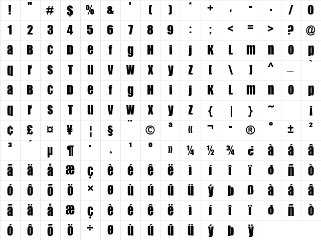 Flip Flop Normal font glyphpreview