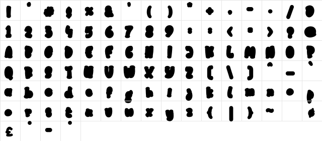 Mister Froggie Extend Regular font glyphpreview