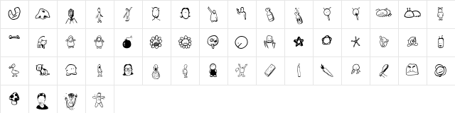 Tombats Four Regular font glyphpreview