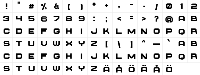 Requesta Bold font glyphpreview