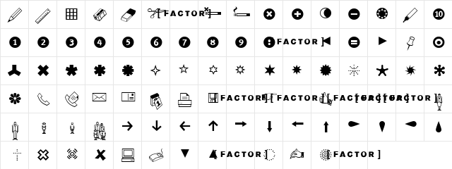 Dingbests Regular font glyphpreview