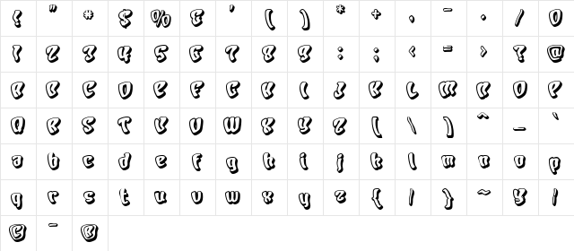 Charamel Shadow font glyphpreview