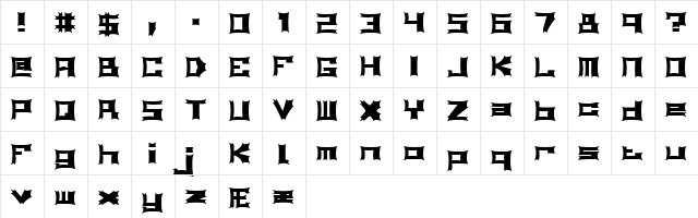 Relapse (BRK) Regular font glyphpreview