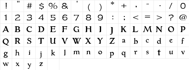 AlpenhornSSK Regular font glyphpreview