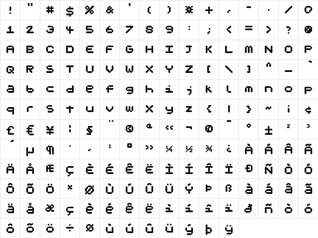 Koko Two font glyphpreview