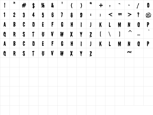 Shlop Shlop font glyphpreview