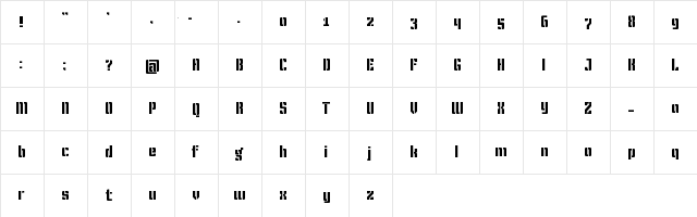 KING SANS STENCIL Regular font glyphpreview