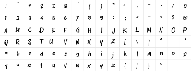 a Aksentuasi Regular font glyphpreview