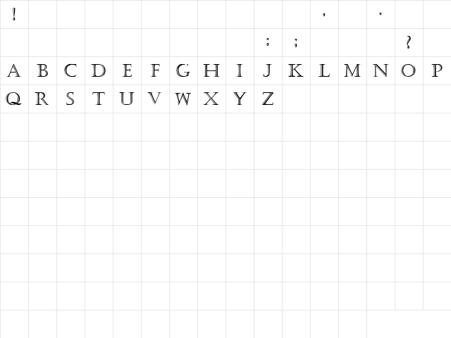 Stone Free 1 Regular font glyphpreview