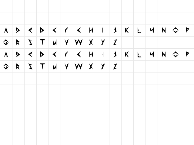 Shinobi Ninja Regular font glyphpreview