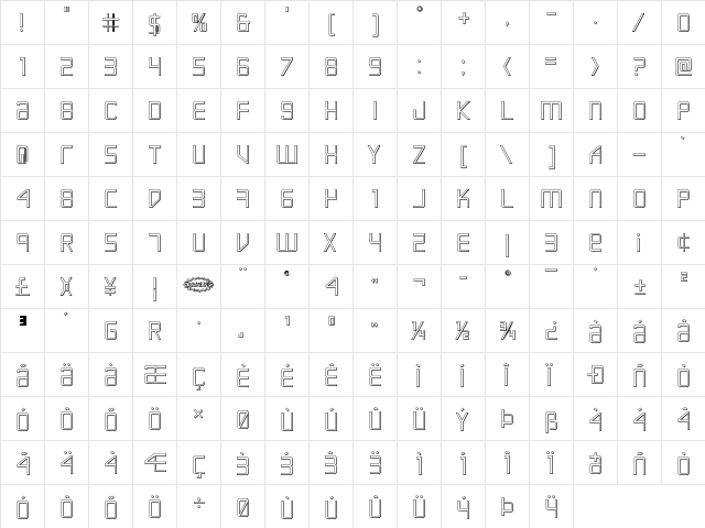 Escape Artist 3D Regular font glyphpreview