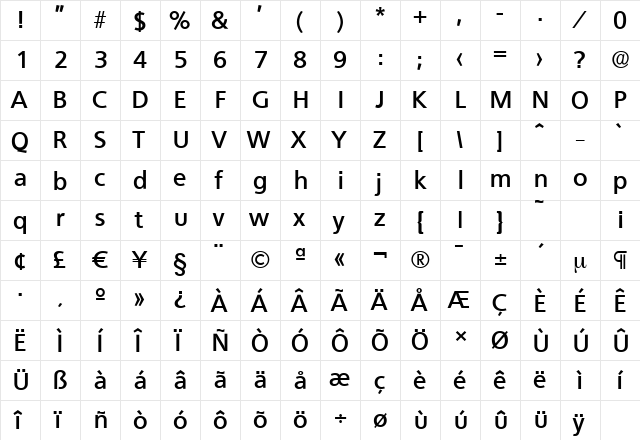 QuebecSerial Bold font glyphpreview