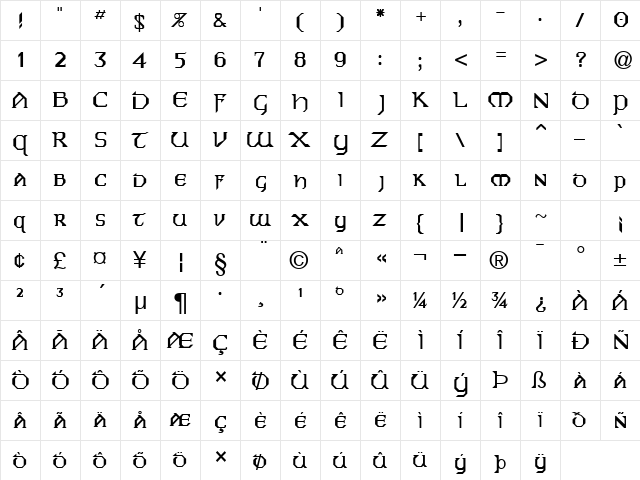 Norman Normal font glyphpreview