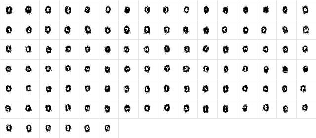 TPF Krikkel Krakkel Regular font glyphpreview