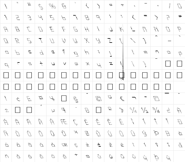 FZ DIGITAL 10 SPOTTED LEFTY Normal font glyphpreview