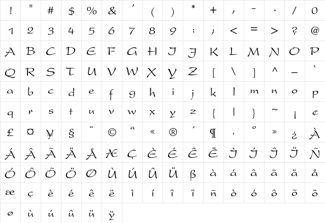 Leibent-Normal Regular font glyphpreview