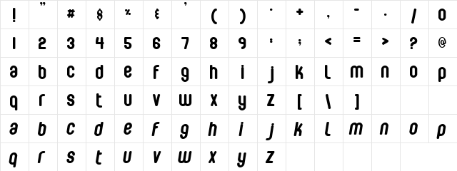 Tit A Dot Regular font glyphpreview