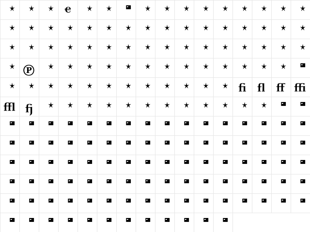 CelesteST BoldExpert font glyphpreview