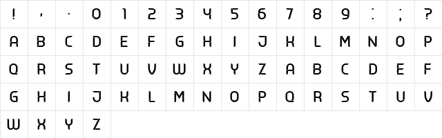 Serbia Regular font glyphpreview