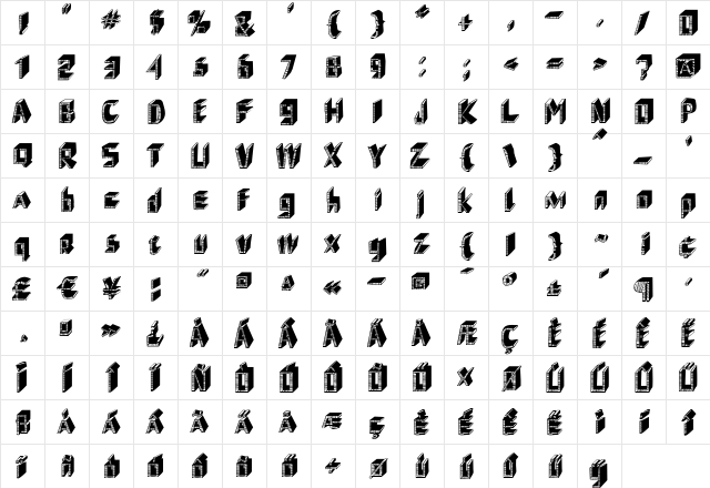 ShoeRepairs Regular font glyphpreview