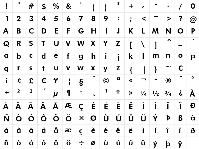 Futura Hv BT Heavy font glyphpreview