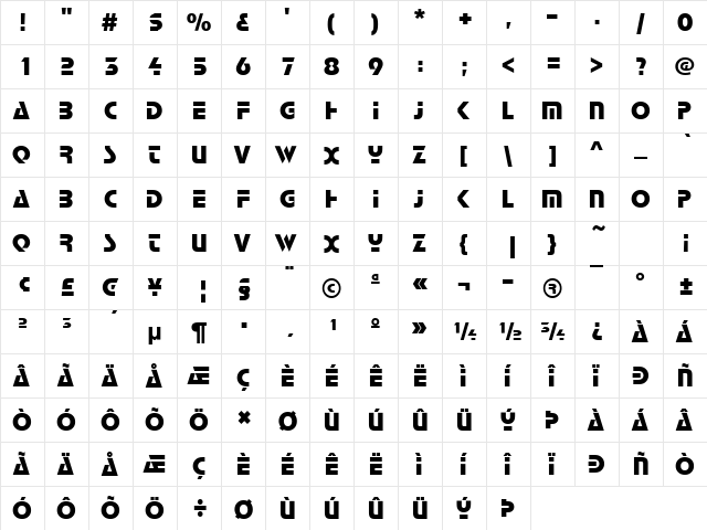 ScottSoft Regular font glyphpreview