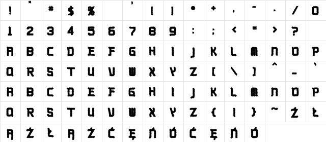 Kobajashi Regular font glyphpreview