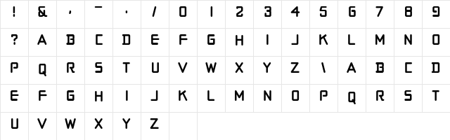 Moto Regular font glyphpreview