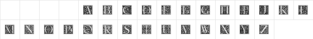 Decorative Initials 1 Regular font glyphpreview