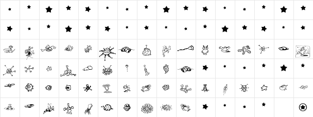 Mikrokoszmo Regular font glyphpreview
