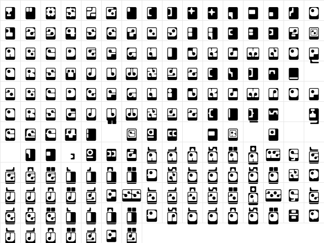 SkylabCapsule Regular font glyphpreview