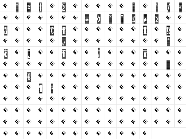 CallNineL-NegativExp Regular font glyphpreview