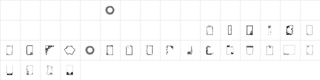 FramesAndBordersIII Regular font glyphpreview