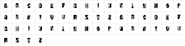 Shanghai Regular font glyphpreview