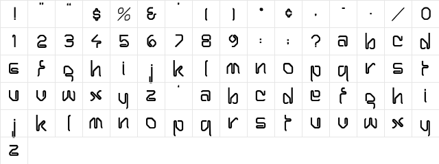 Clevis-Normal Regular font glyphpreview